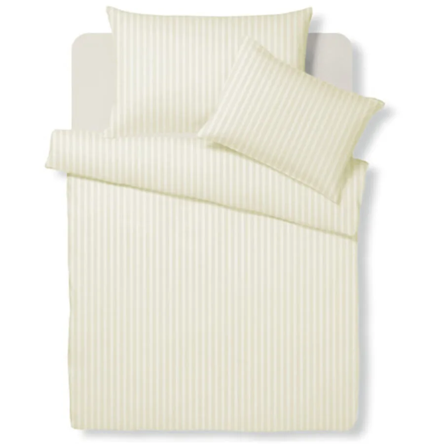 Living Home Bettwäschegarnitur Bio Organic sand Baumwolle 240 x 240 65 x 100 cm - Material: Bio Baumwolle