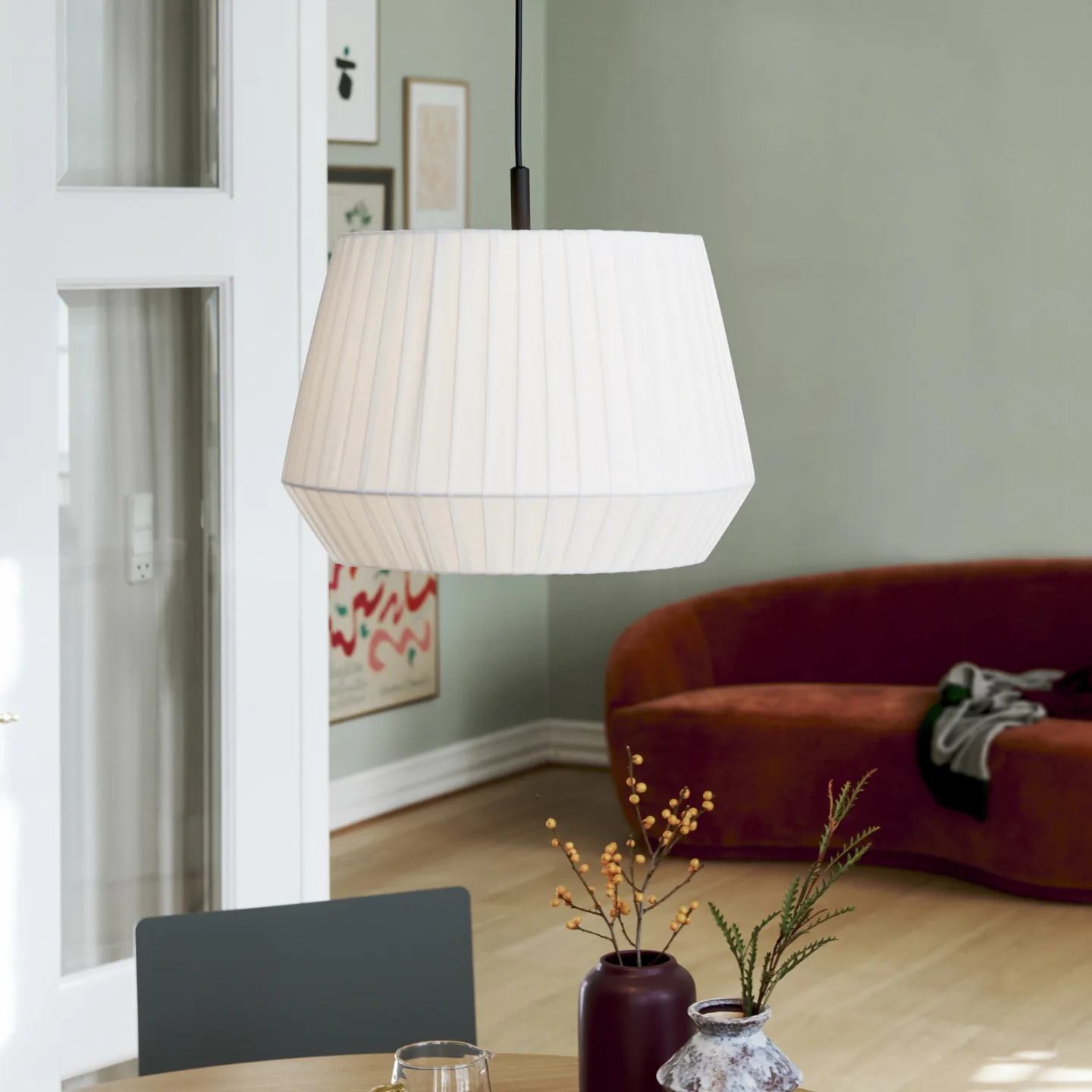 Dicte 40 Pendelleuchte White - Nordlux - Wohnzimmer - Skandinavisch - Stoff / Textil - Einflammig