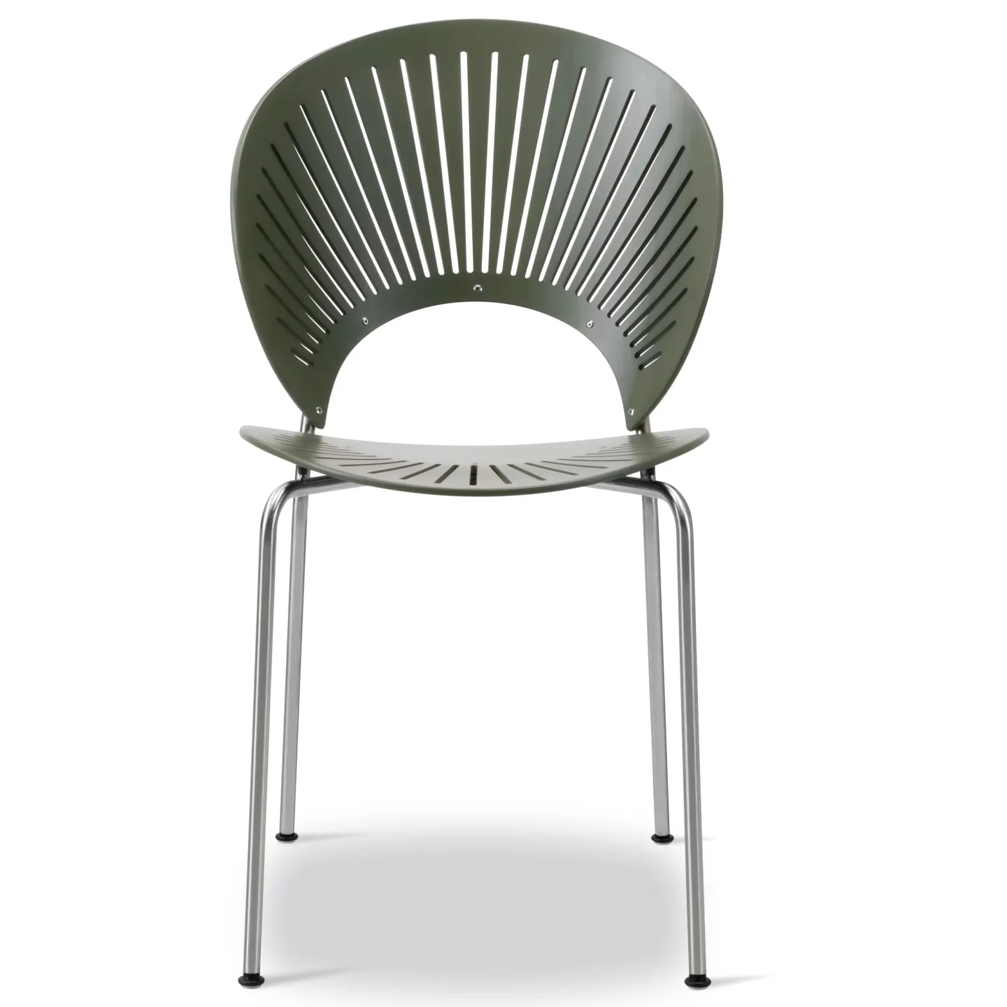 Fredericia Furniture - Trinidad stol krom / khaki green - Matstolar - Nanna Ditzel - Grön - Trä