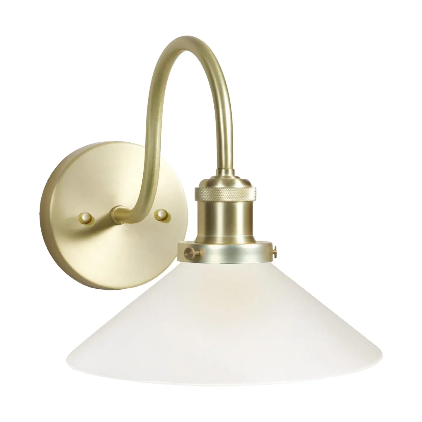 PR Home August Wandleuchte Opal-Messing