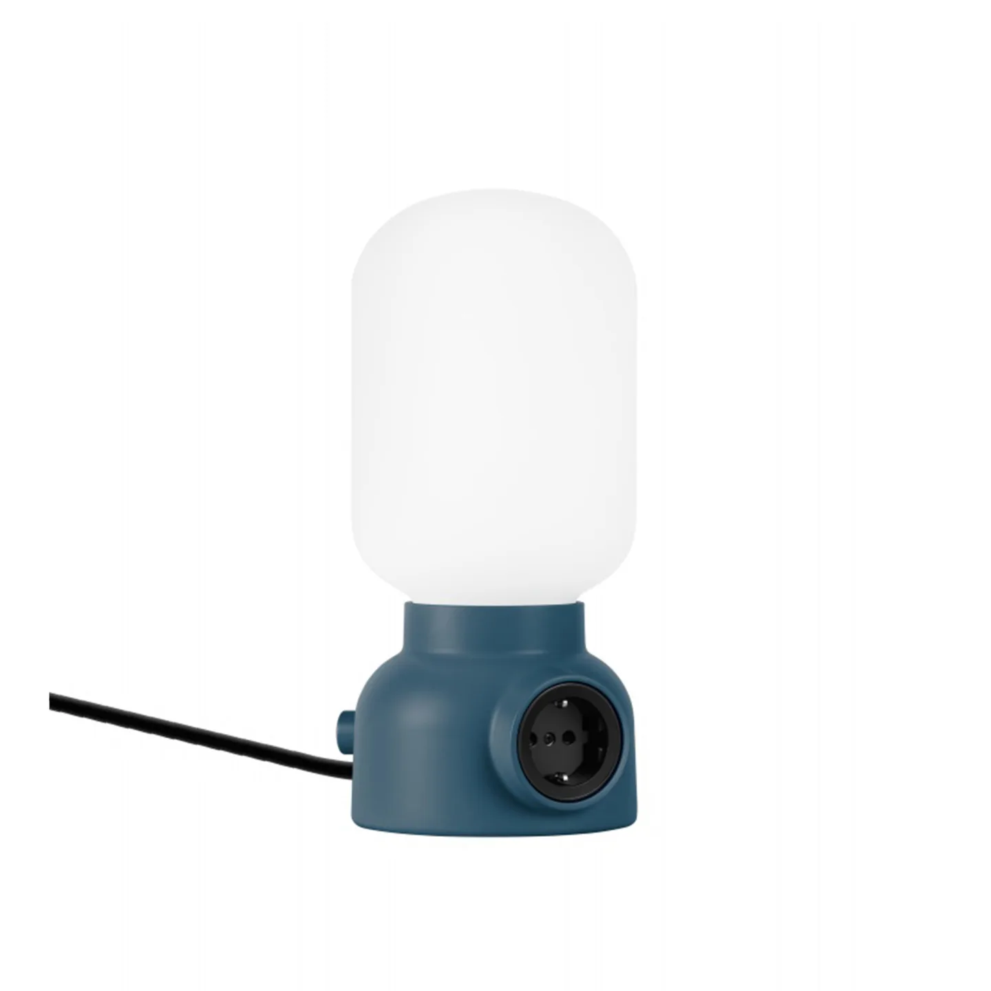 Atelje Lyktan - Plug Lamp Bord Fasdim Petroleumblå, Inkl LED-ljuskälla med E27-Sockel - Bordslampor - Form Us With Love - Blå
