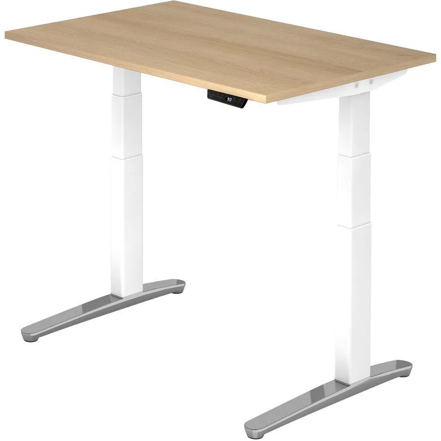 Schreibtisch Office Eiche Dekor Holzwerkstoff Höhenverstellbar B 120 T 80 cm