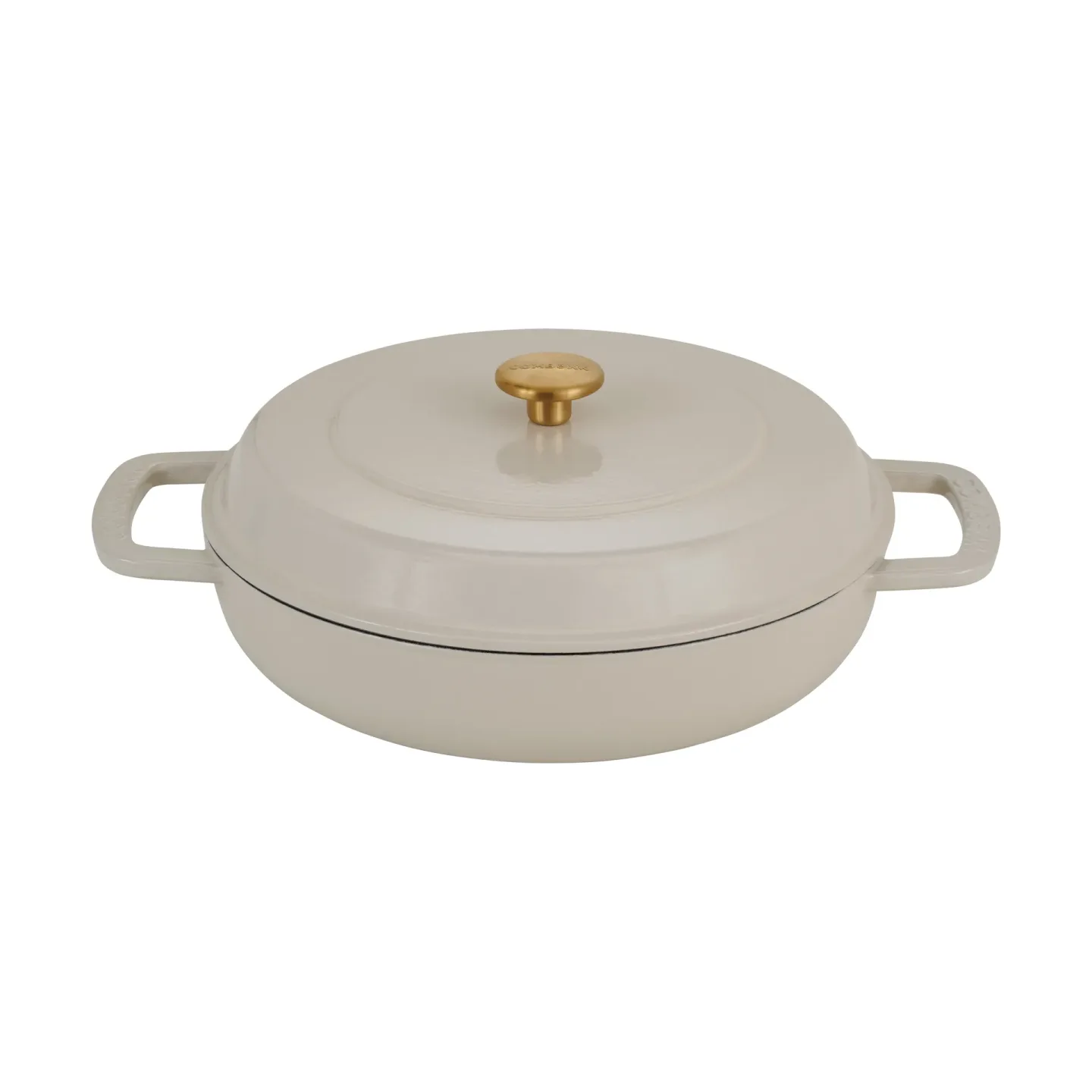 Combekk Combekk emaillierte Traktörpfanne Gusseisen Ø28 cm Sand-gold knob