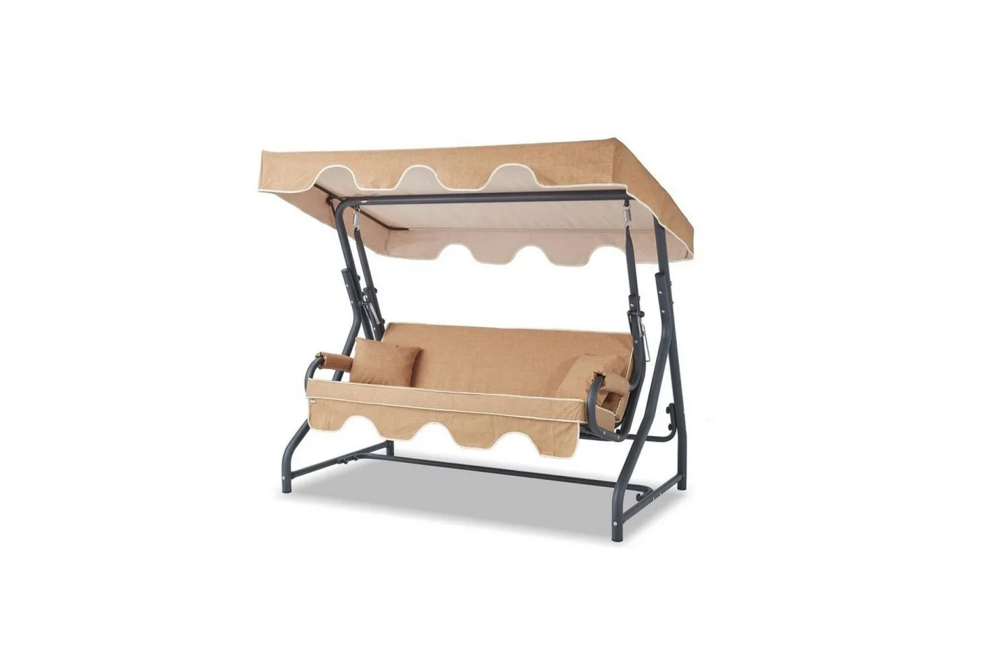 Trädgårds Trippel Gungstol Gowanda (200 x 165 x 110 cm) Beige - Beige