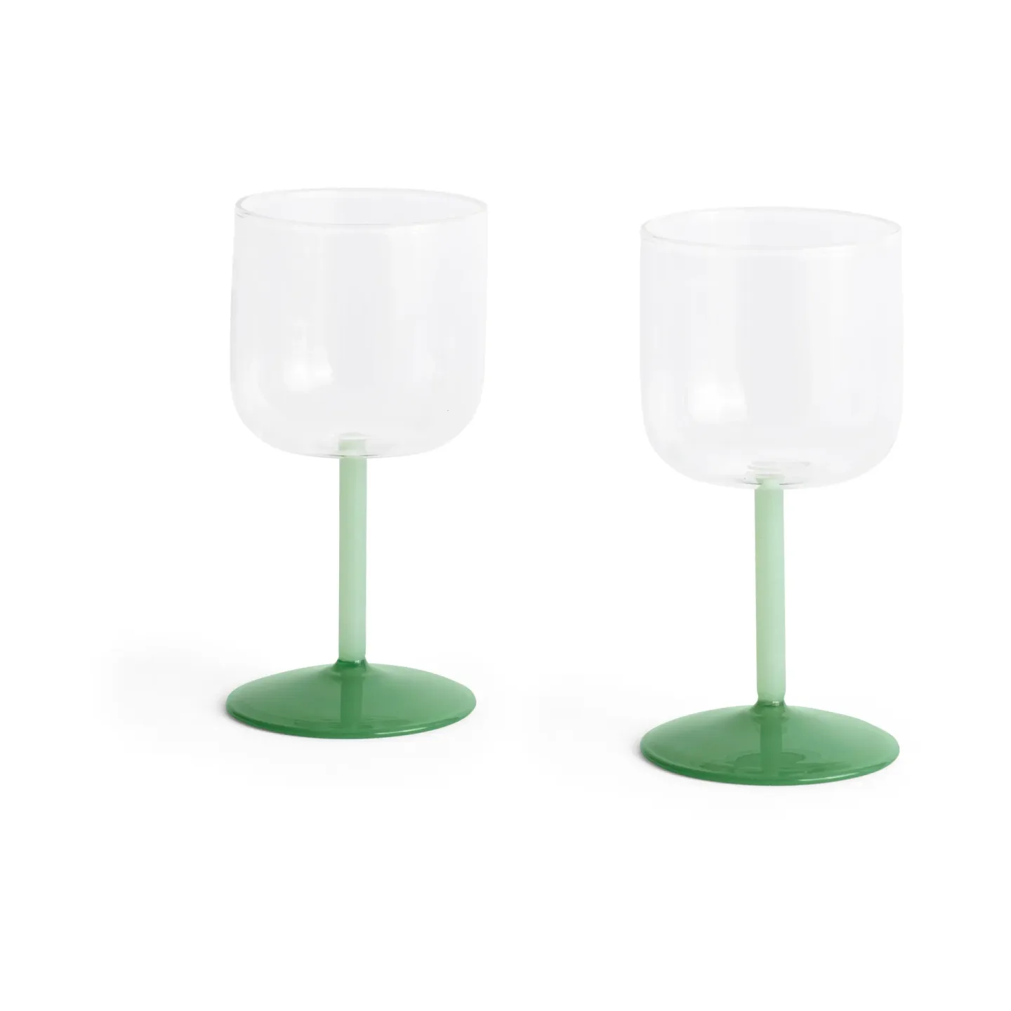 HAY Tint Weinglas 25cl 2er-Pack Clear-jade light green-jade dark green