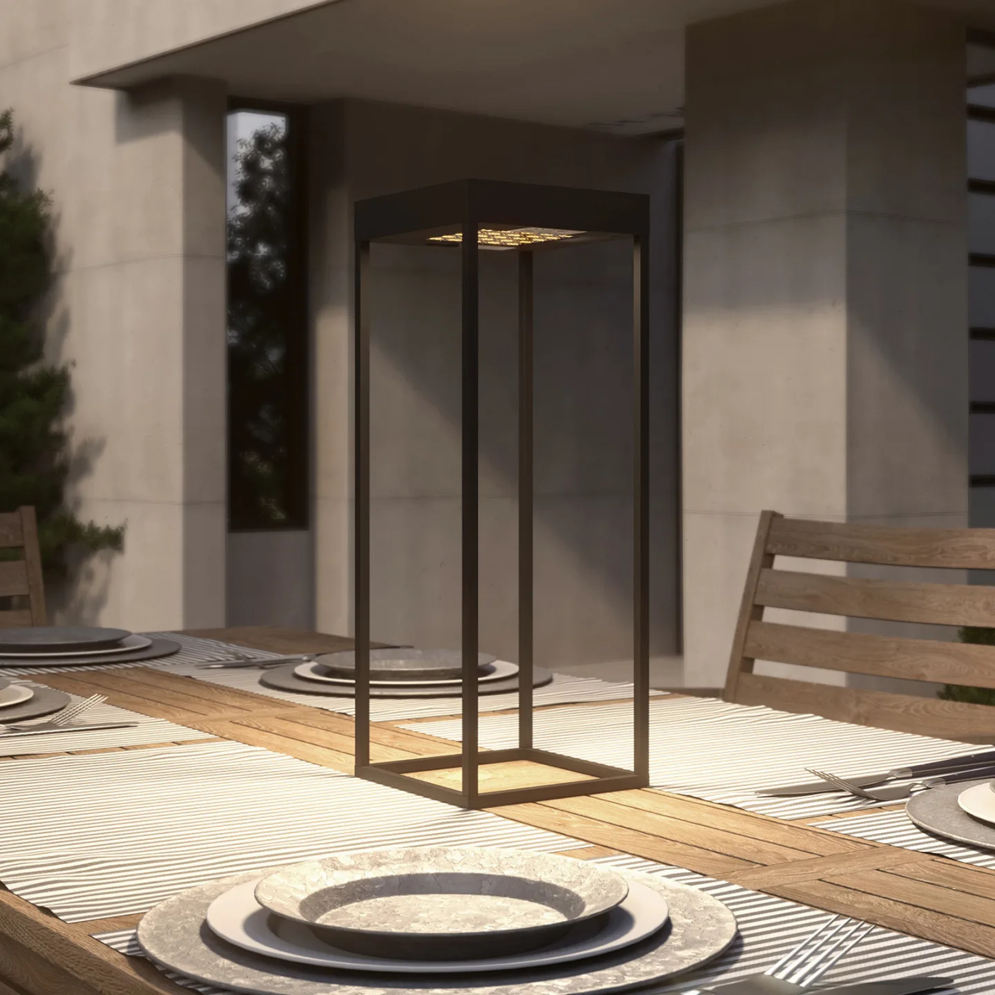 Lynzy LED Solarzelle Leuchte H58,3 Black - Lucande - Terrasse - Modern - Metall - Laterne