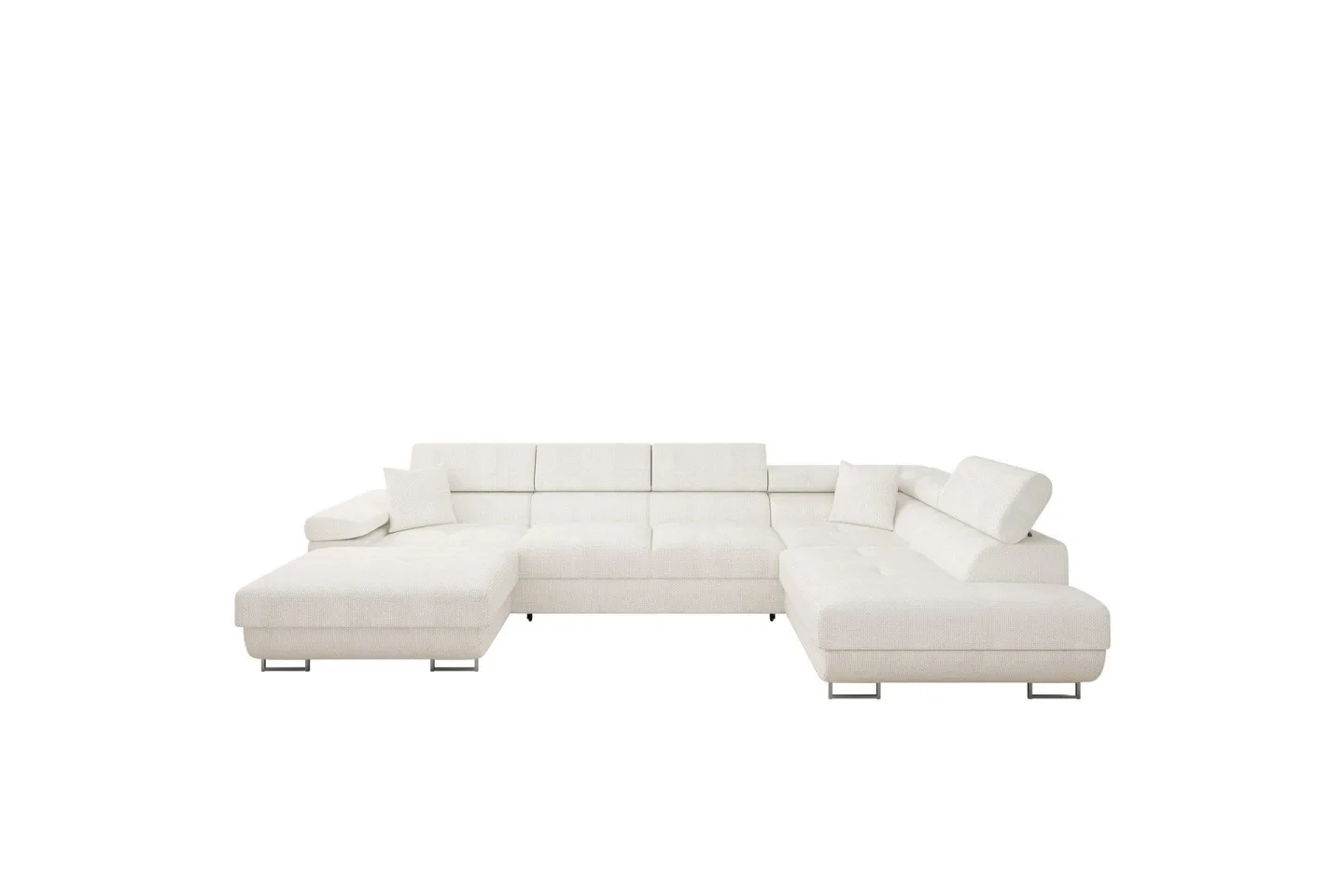 Gabina Soffa med Divan och Schäslong 4-sits - Vit