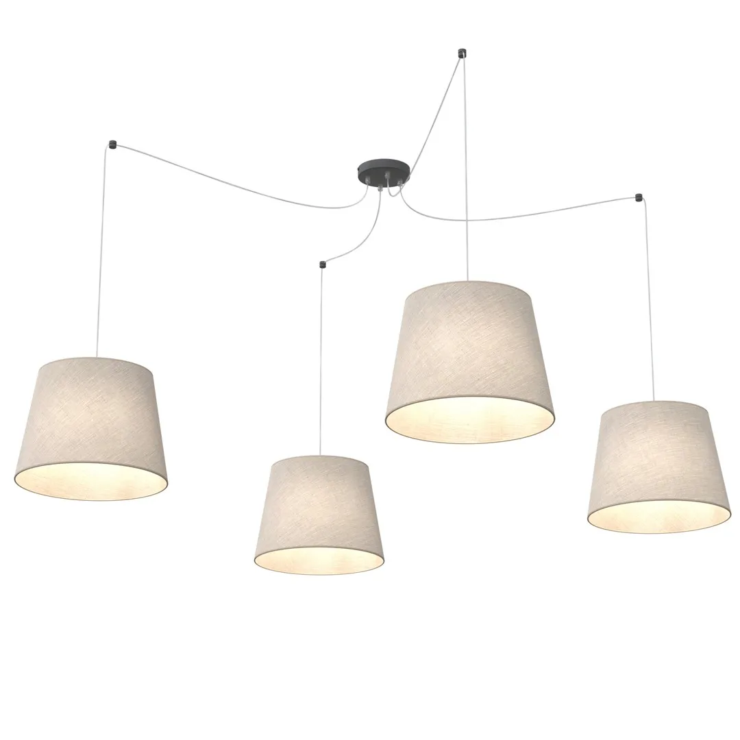 Emibig Lighting - Ascot 4xØ38 - Taklampa - Beige