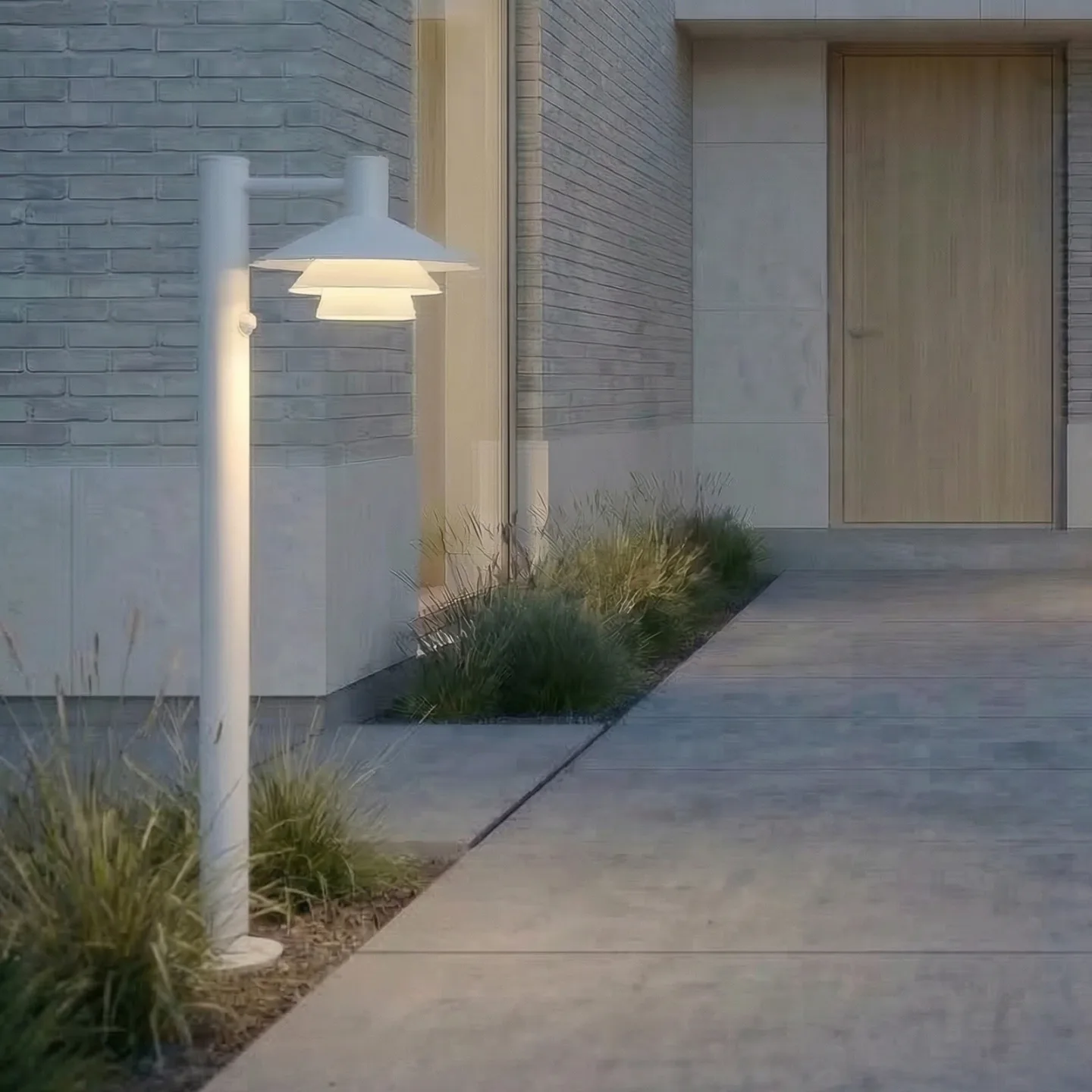 Montaro LED-Wegeleuchte, weiß, 100 cm, Sensor, Aluminium, IP54 - Lucande - Modern - Einflammig