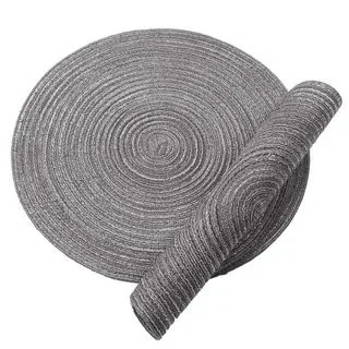Bordbrikke 2-pakning - Alba (grå) (Størrelse: Rund 38 cm)
