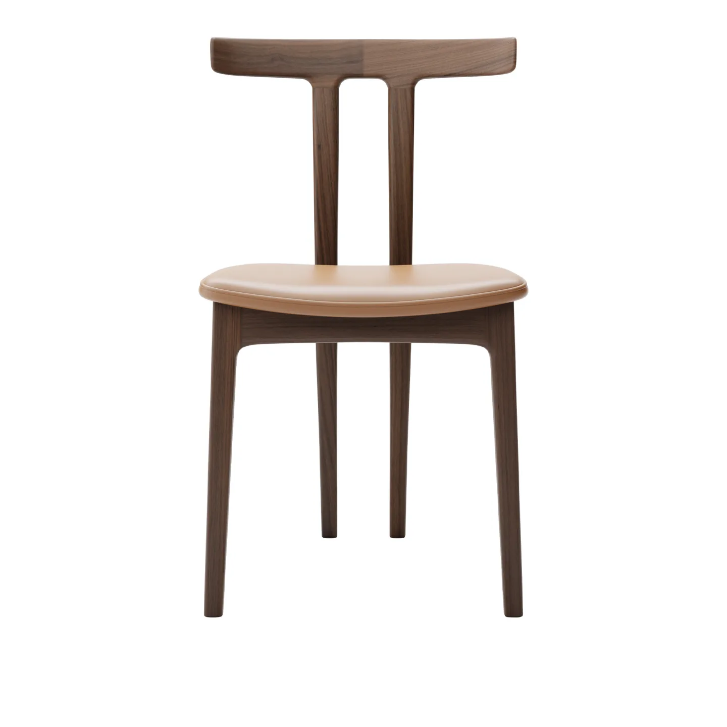 Carl Hansen - OW58, T-Chair, Oiled Walnut, Leather Cat. B Thor 307 - Matstolar - Ole Wanscher