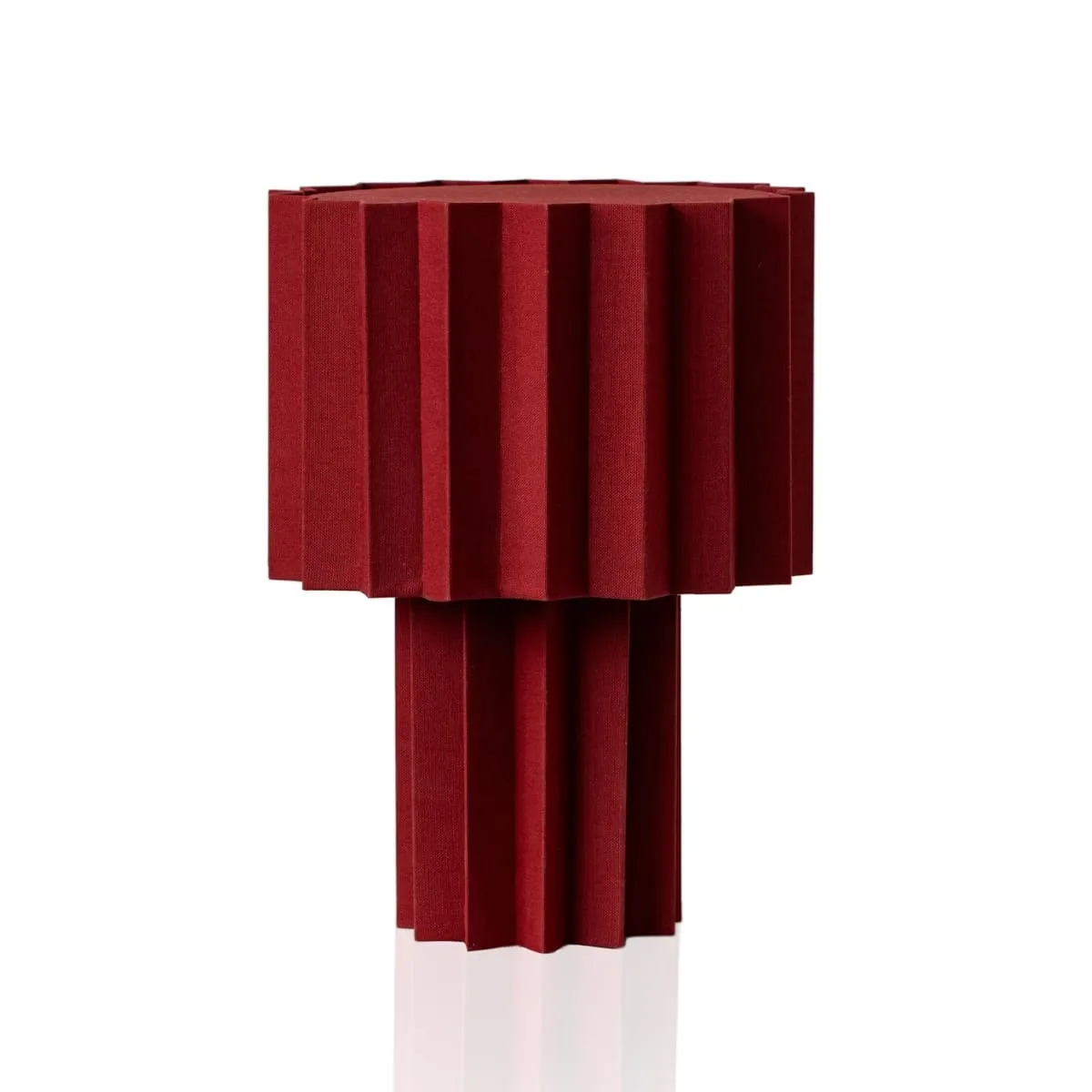 Örsjö Plissé Bordslampa Röd textil