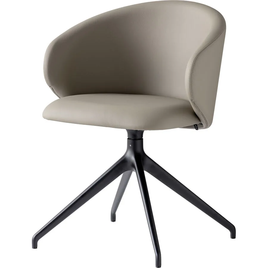 CONNUBIA Stuhl Tuka grau PVC/Kunstleder/Aluminium/Schaumstoff