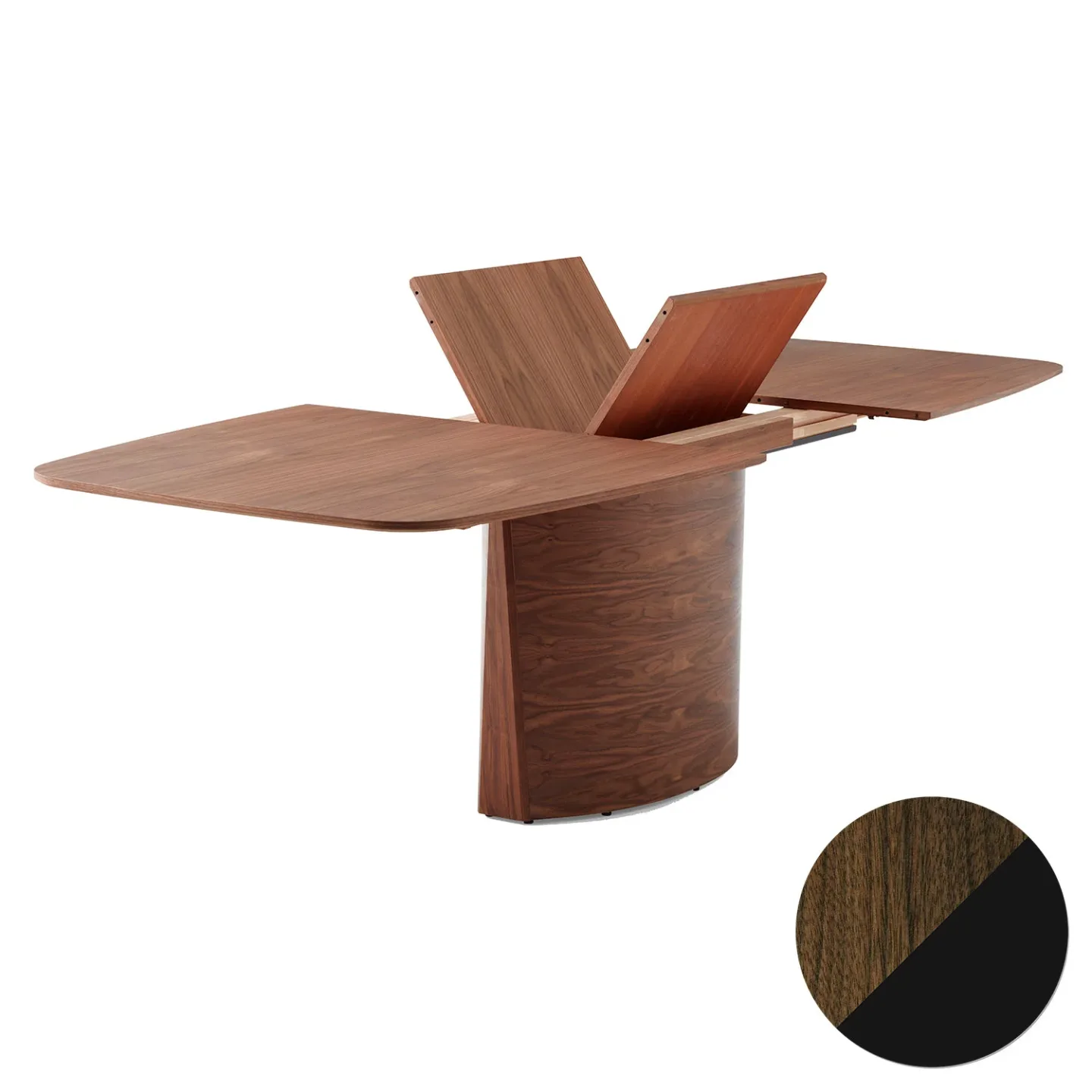 Skovby, Sm117 Tisch Nussbaum Öl/Schwarz Nano-Laminat 192-252X102X74Cm