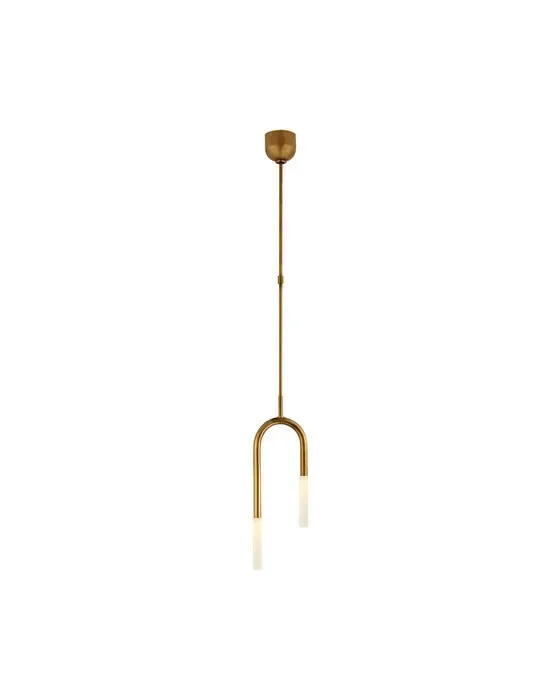 Rousseau Asymmetric Pendant Antique Brass Small