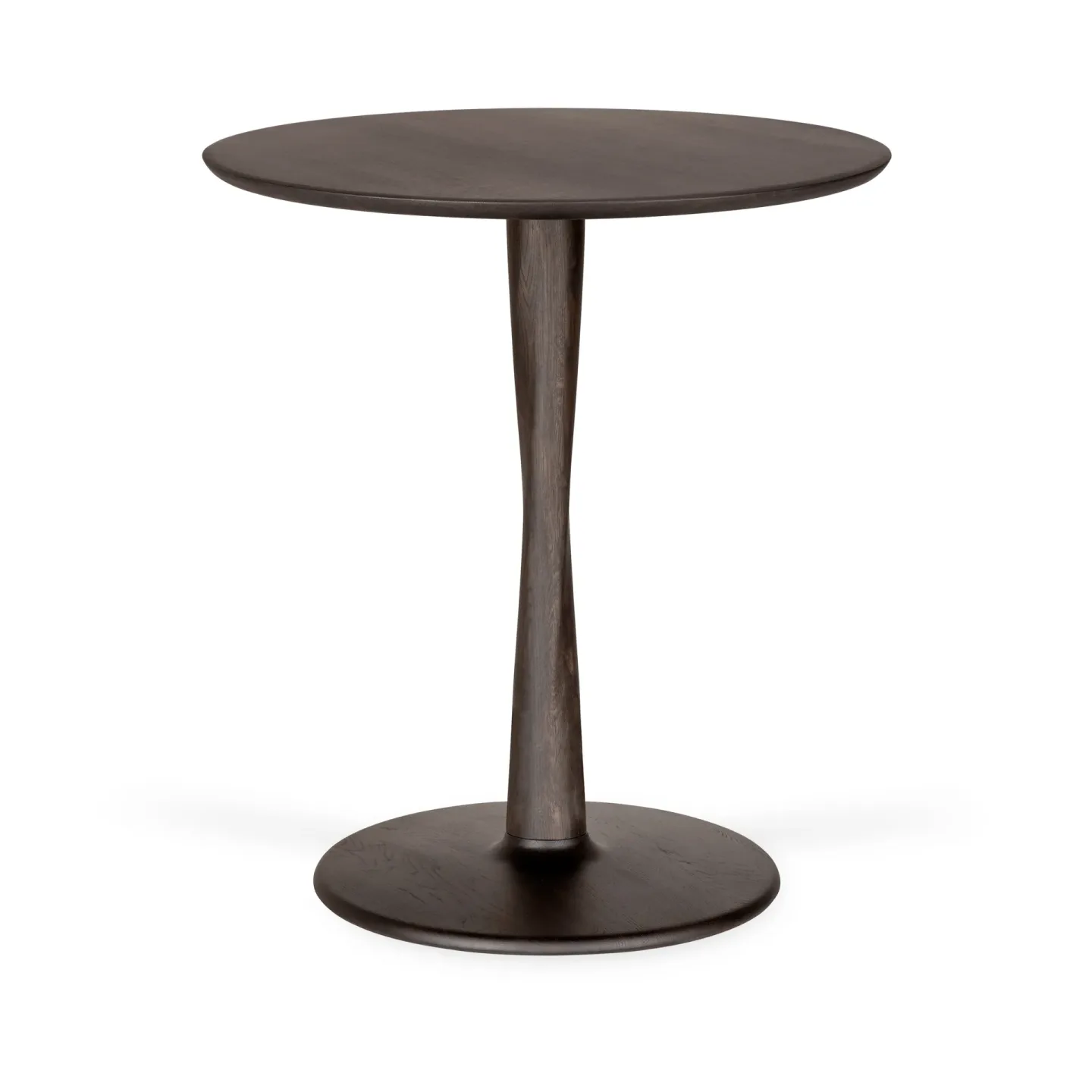 Ethnicraft Torsion matbord Brunlackerad ek, Ø70 cm