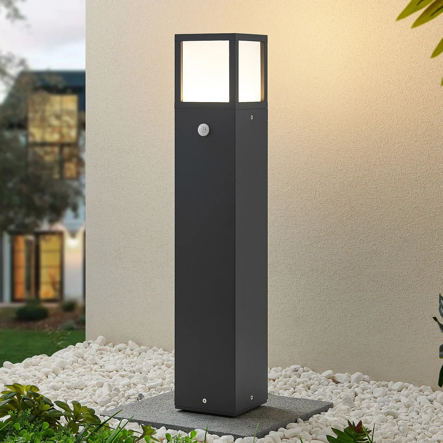 Dewari LED Havelampe w/Sensor - Lucande - Terrasse - Moderne - Aluminium - Med én lyskilde
