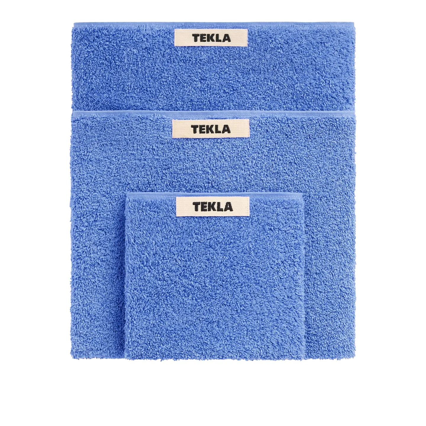 Tekla - Terry Towel Hand Towel, 50x90, Clear Blue - Handdukar och badlakan