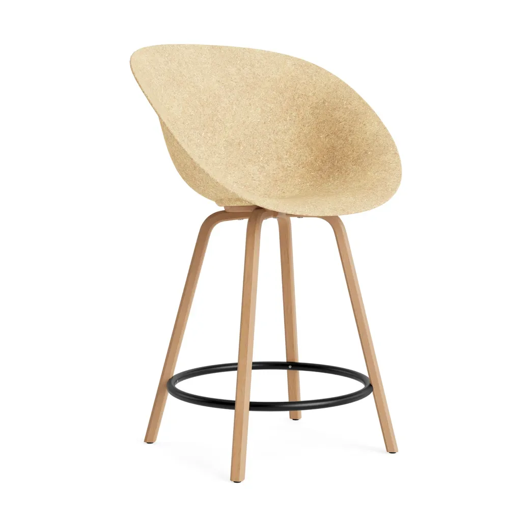 Normann Copenhagen Mat Bar Armchair Barhocker 65 cm Hemp-beech-black steel