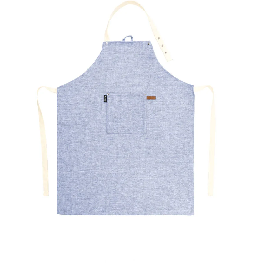Küchenschürze Hercules blau Leinen/Polyester
