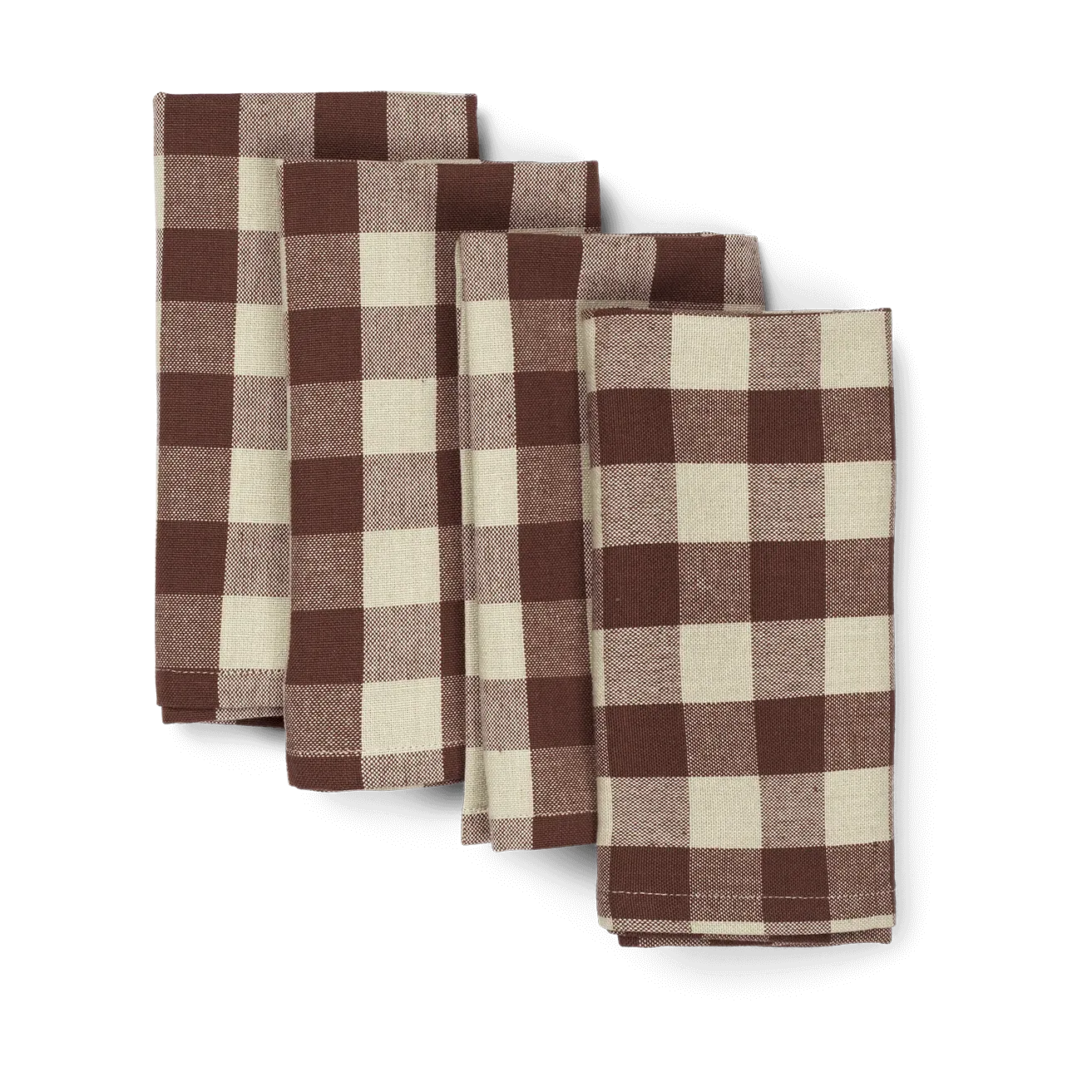 Ferm Living Bothy Check Baumwollservietten 40x40 cm 4er Pack Cinnamon-grey green