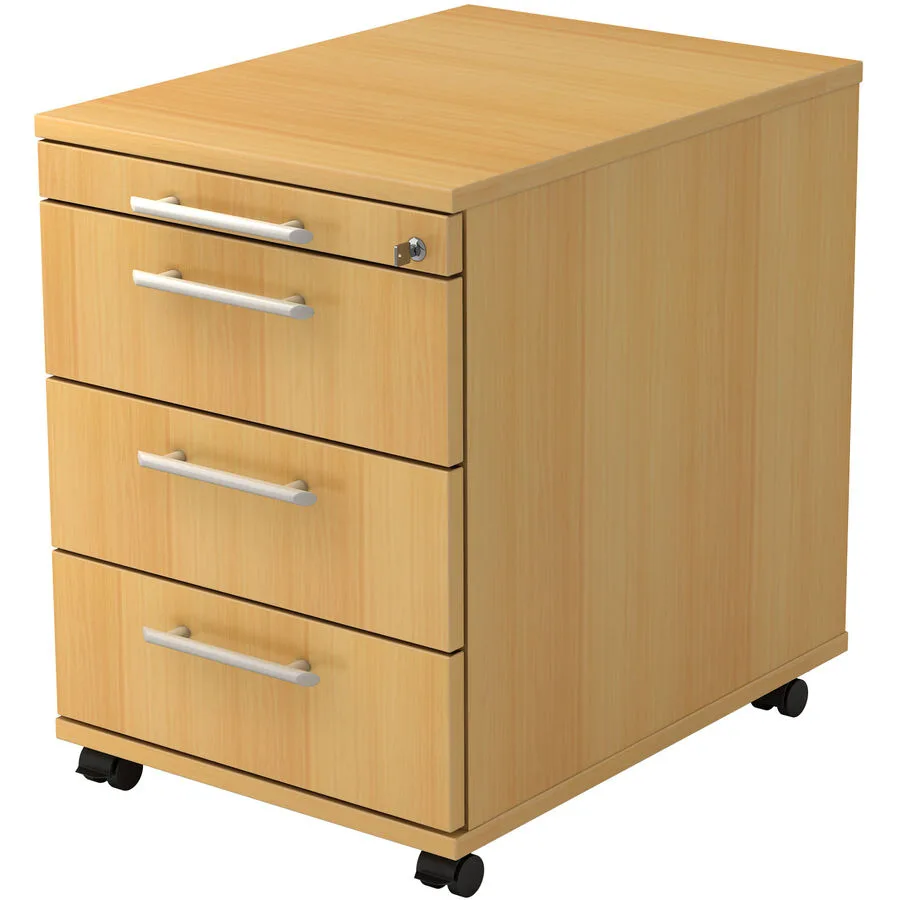 Rollcontainer Office buche Holzwerkstoff B 42.8 H 59 cm