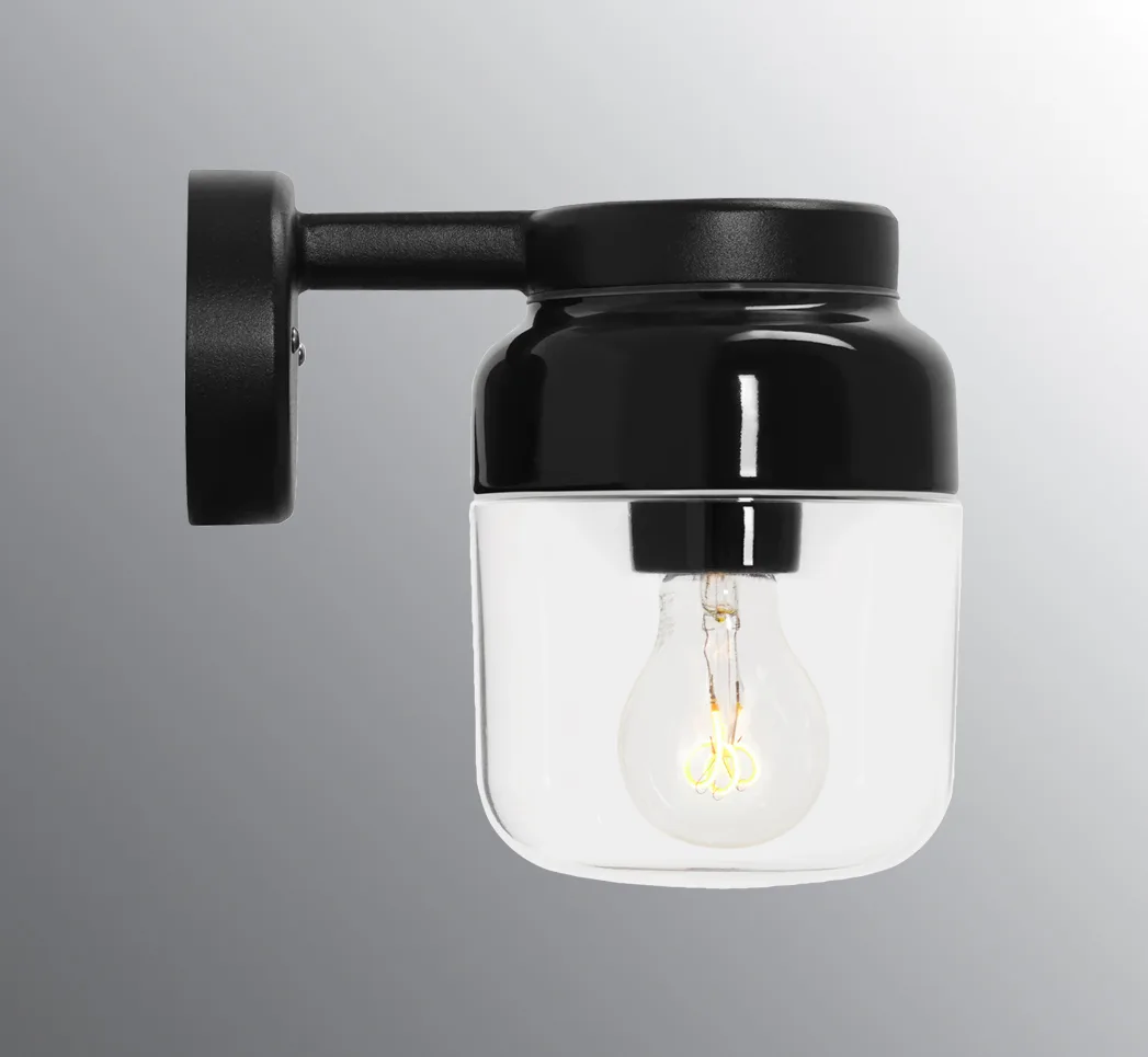 Ifö electric - Ohm Wall 140/205 - Badrumslampa - Svart