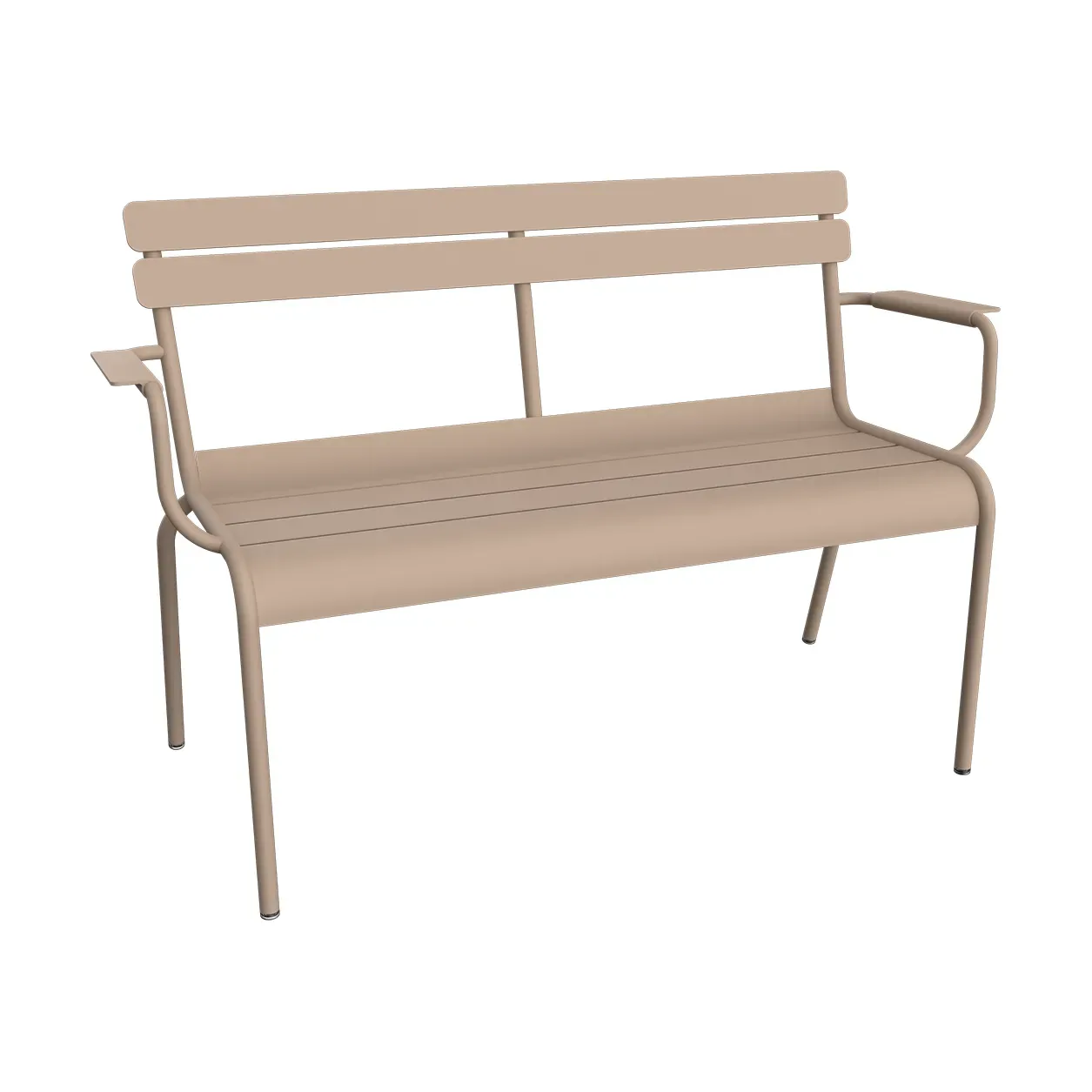 Fermob Luxembourg soffa med armstöd 131x55,5x86 cm Nutmeg (beige)