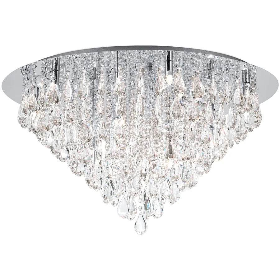 Deckenlampe Celeste Grau Stahl 41 cm - Farbe: chrom