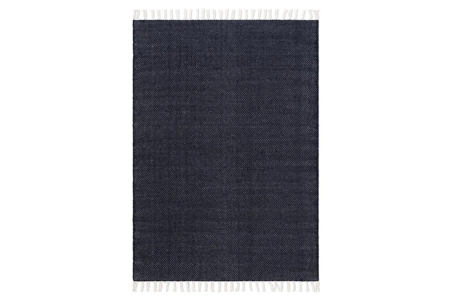 Garnmatta Line - 130x190 cm, Marinblå