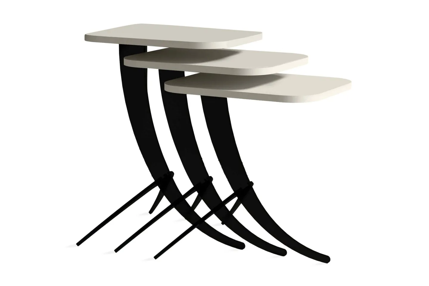 Hovdane Satsbord 45 cm 3 Bord - Vit