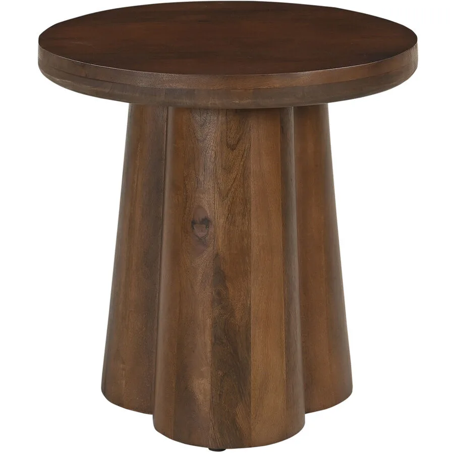 Beistelltisch Rondo braun Mangoholz massiv B 50 H 48 cm