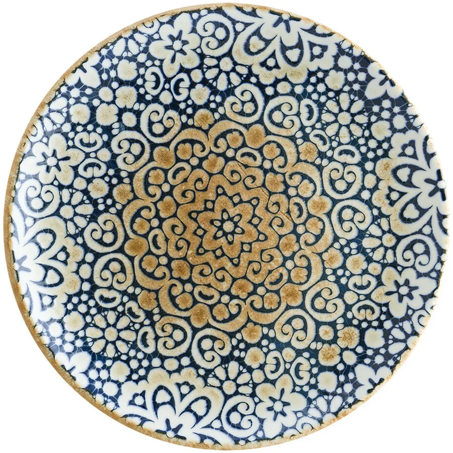 Teller flach Alhambra braun/blau Porzellan D 25 cm 1 Stk