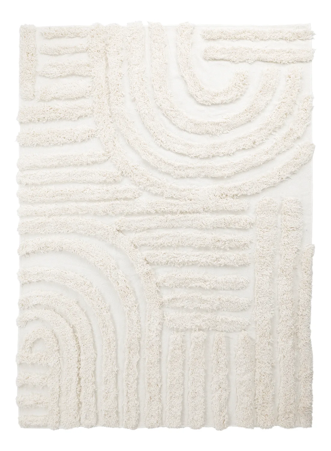 Ryetepper - Cazorla Natural Cotton Shaggy (off-white) (Størrelse: 240 x 340 cm)