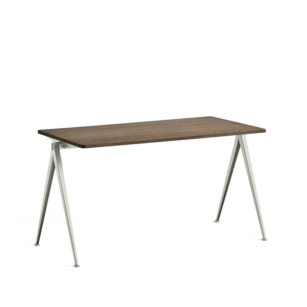 HAY Pyramid 01 skrivbord Oak smoked, 140x65cm, beige stålstativO
