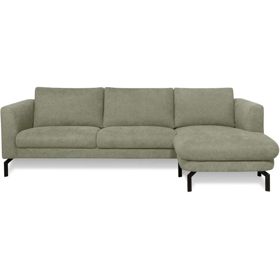 Ecksofa Gomero Rechts Stoff blassgrün B 254 T 150 cm