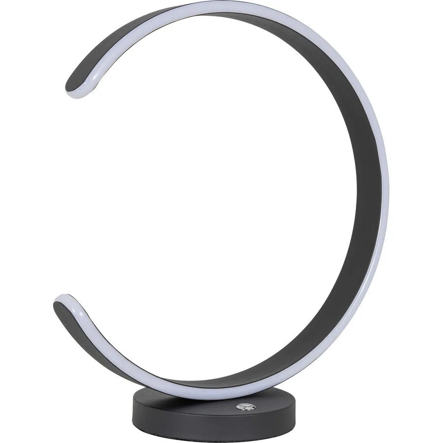 Tischlampe Dinant Schwarz Kunststoff/Metall 40 cm 40 cm - LED - Lichtfarbe: Extra warmweiss - Material: Metall/Kunststoff - Tischlampe- LED