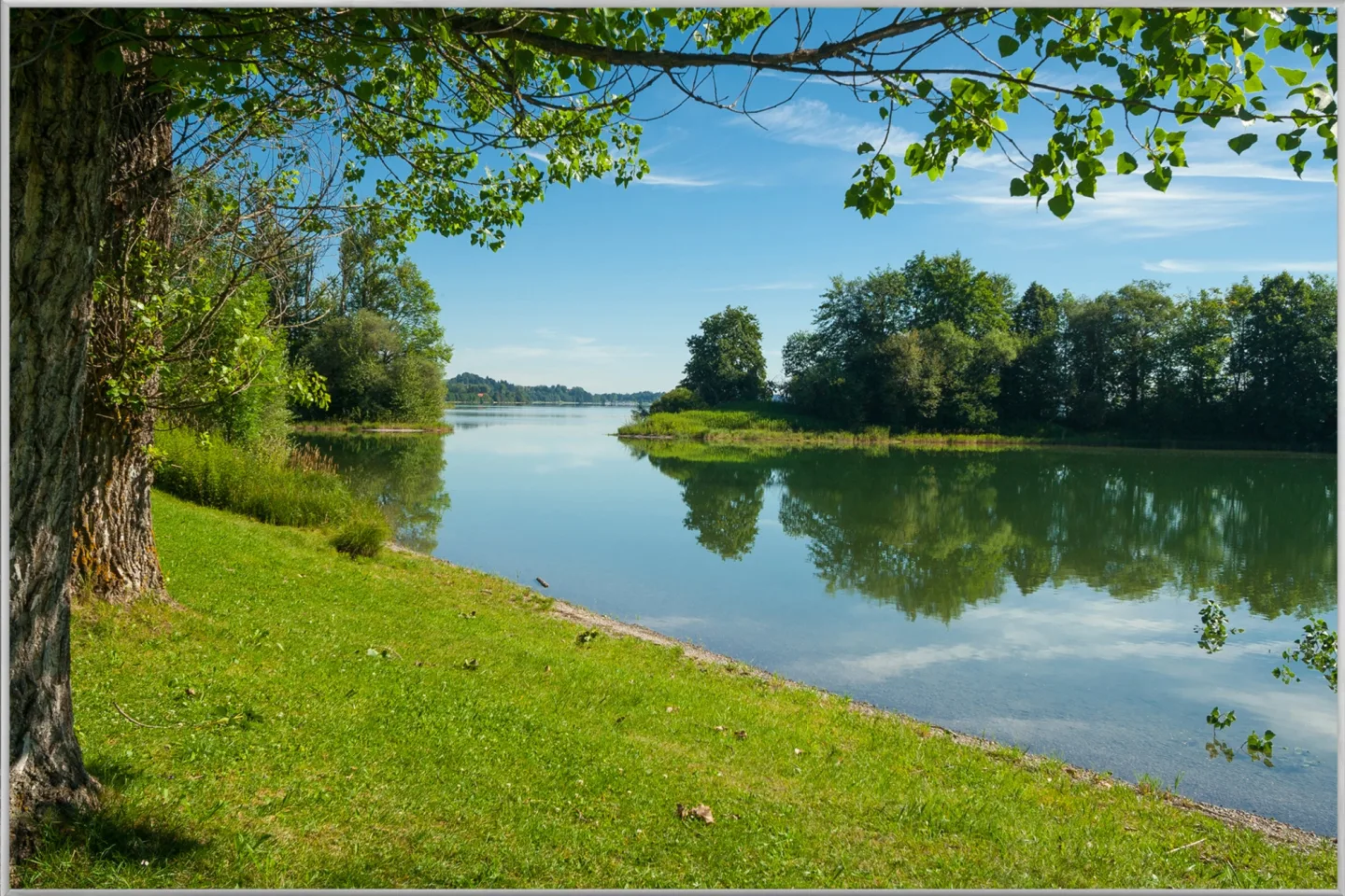 image LAND Bild mit Rahmen Ruhiger Flusslauf | Schubiger Möbel