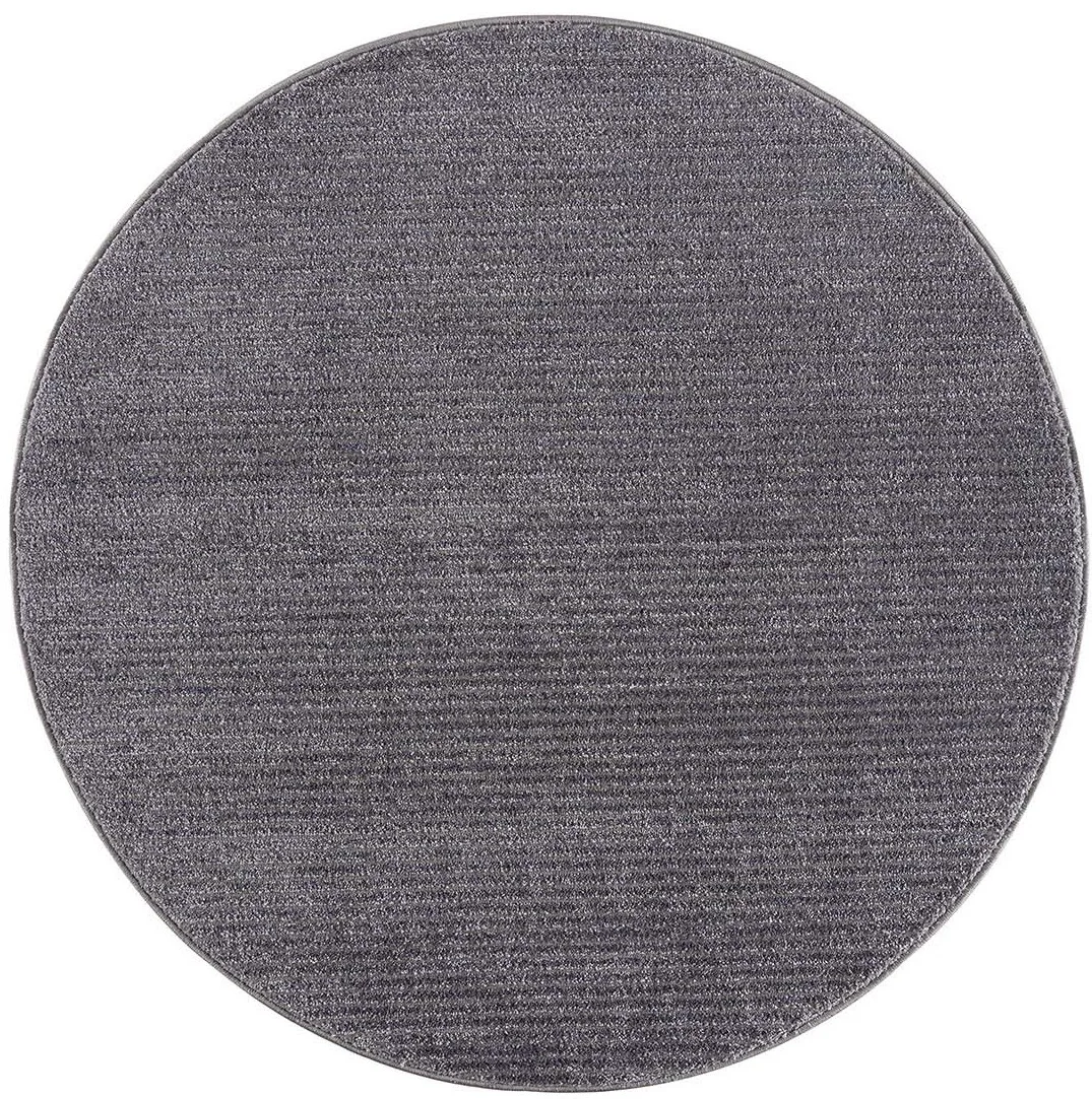 Runde tepper - Grace (grå) (Størrelse: Ø 120 cm)