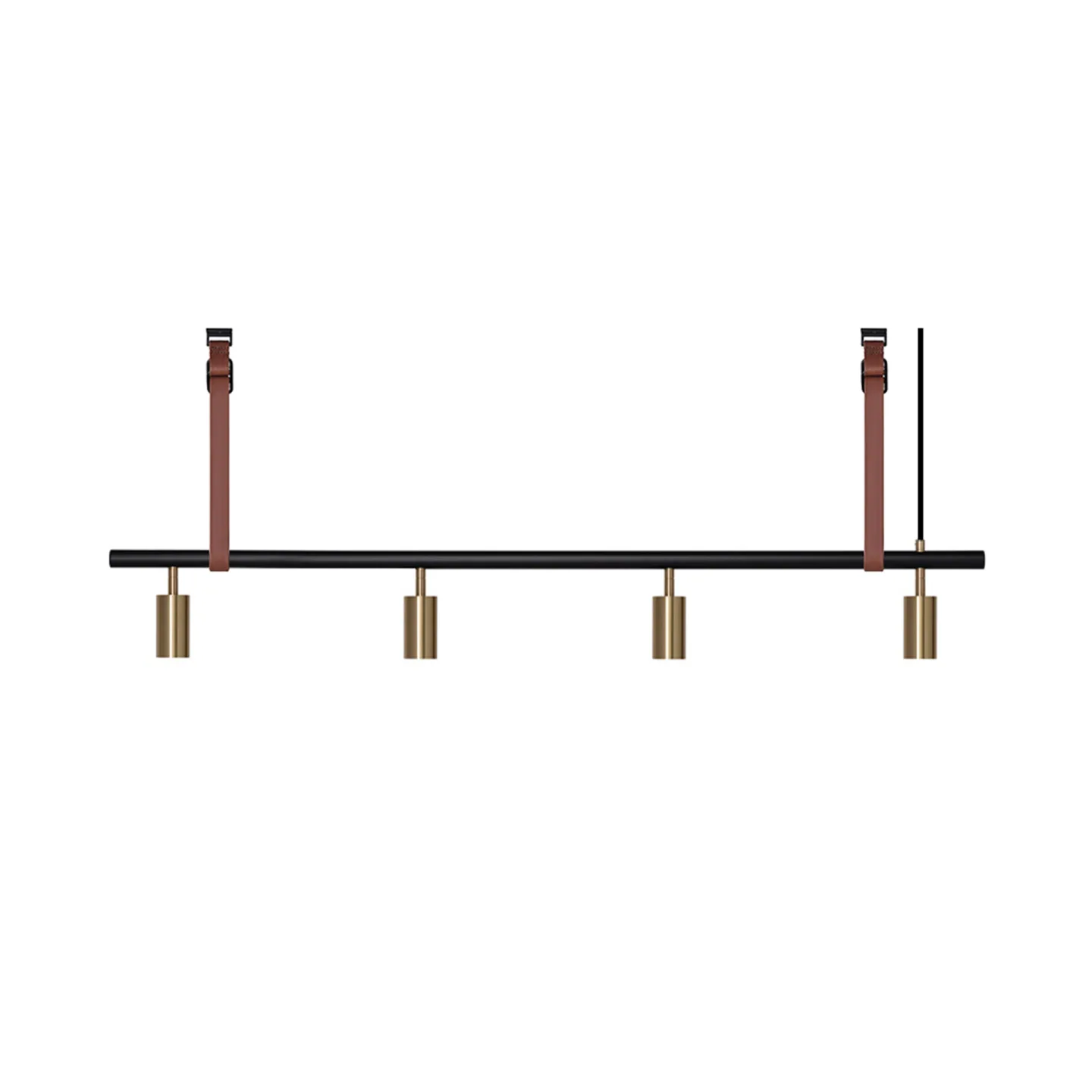 Rubn - Long John 4 Black/Brass / Brown leather - Takkronor - Niclas Hoflin - Guld,Svart