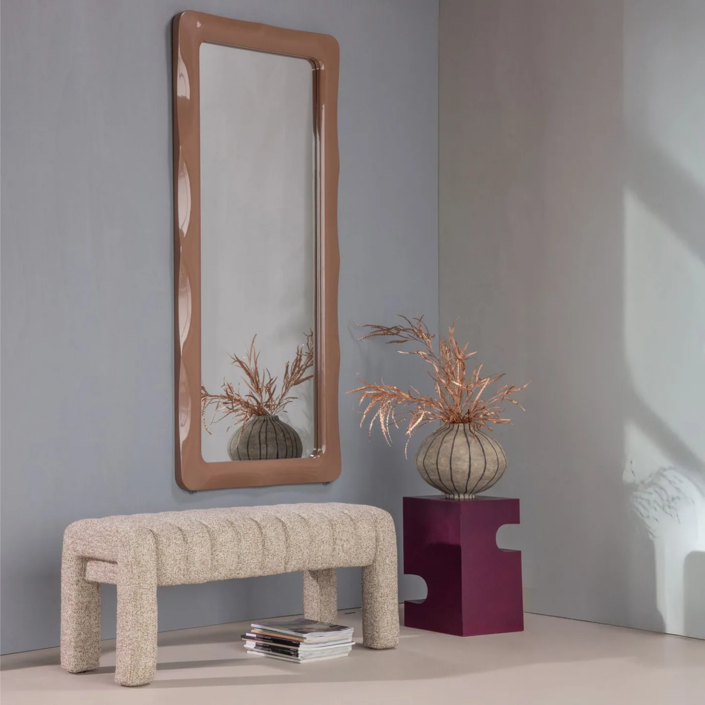 Sminkspegel Norea 180 cm - Gammalrosa