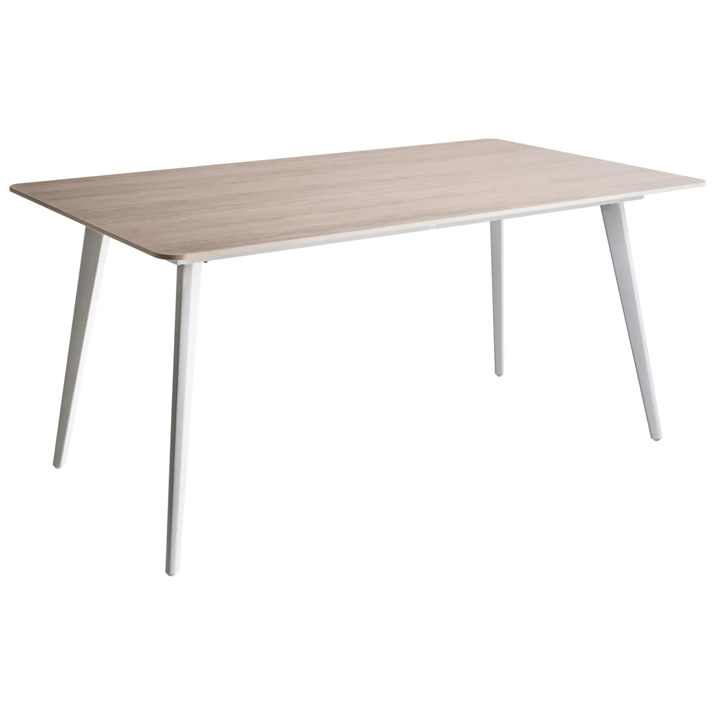 Matbord utomhus Rodallo 90x160 cm Sten - Beige/Vit