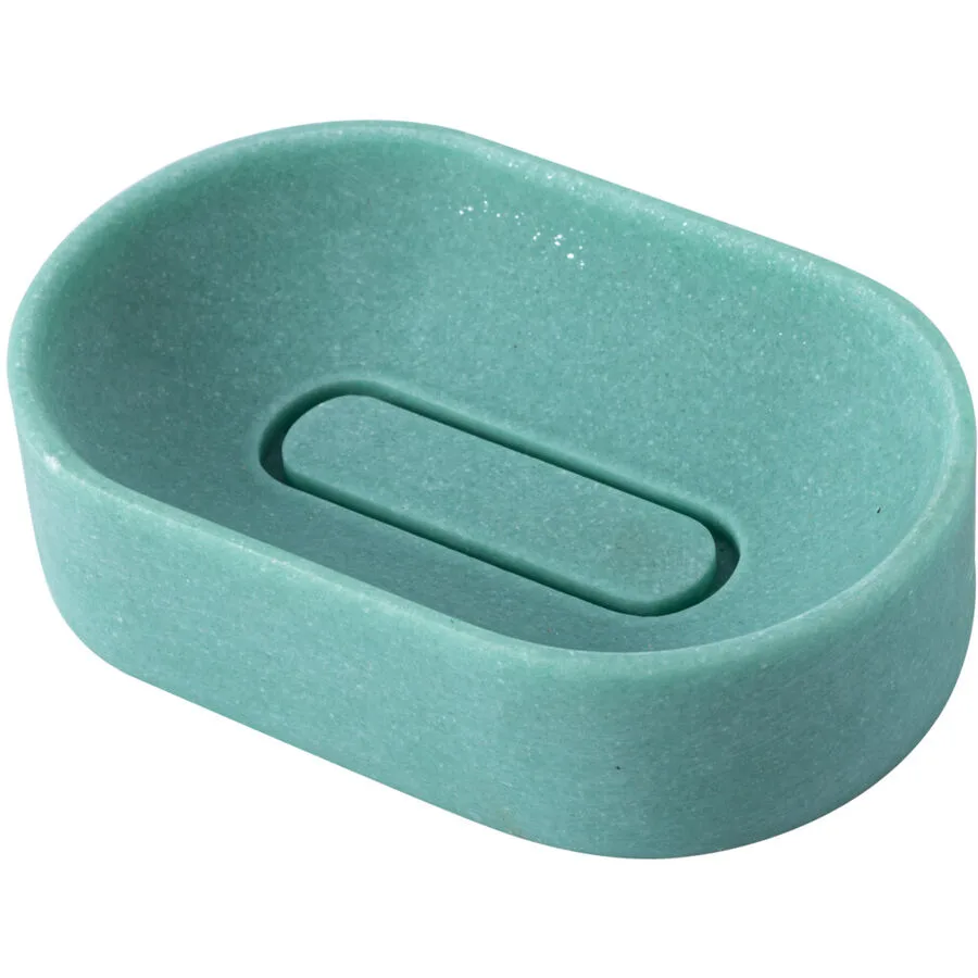 Seifenschale Romy grün Marmor T 7 cm