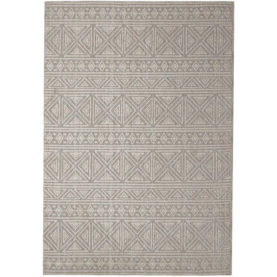 Teppich Vasku hellgrau Symmetrie Polyester 78 x 230 cm
