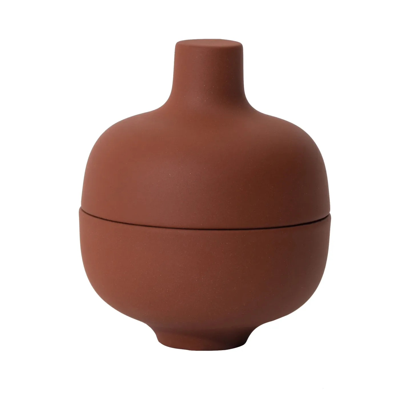 Design House Stockholm Sand Schale mit Deckel S Ø8,2cm Red clay