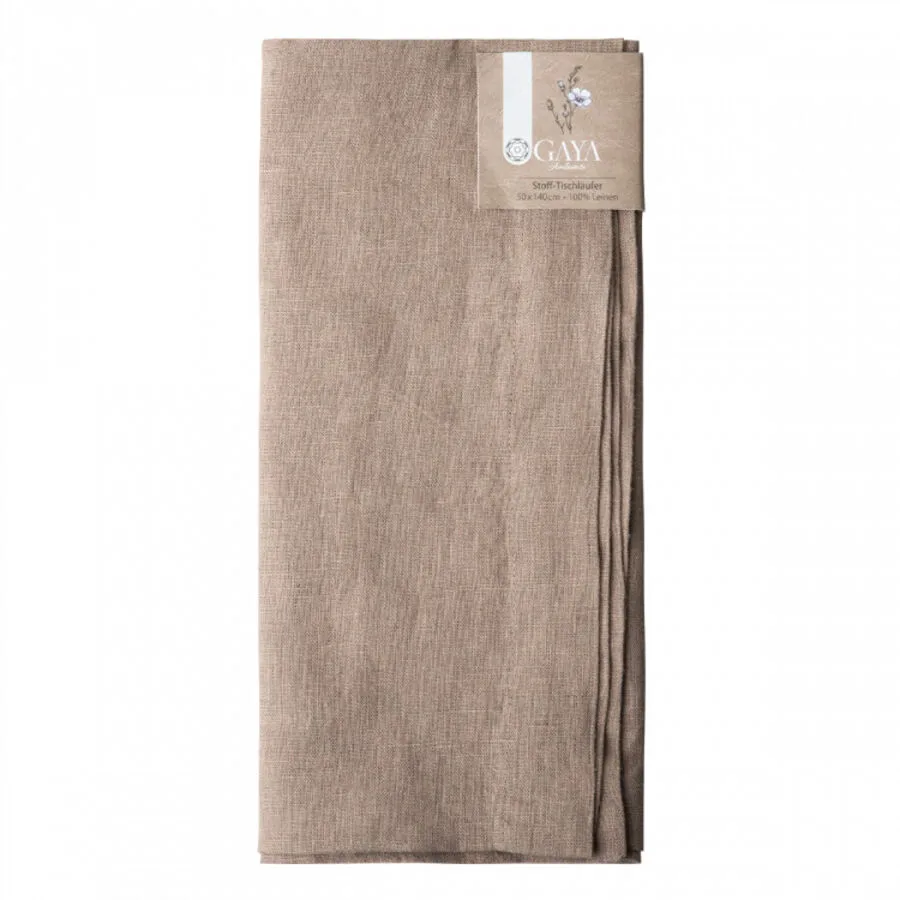 Sola Tischläufer Gaya Ambiente Bronze Leinen 50 cm