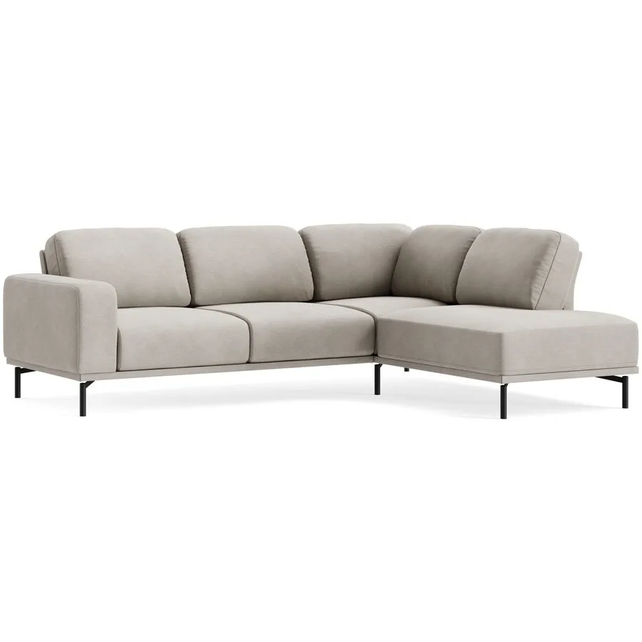 Ecksofa Maja Braun Stoff 249 cm 207 cm - Farbe: BROOKLYN - 9 cappuccino - Möbel Konfigurator: Traummöbel individuell zusammenstellen