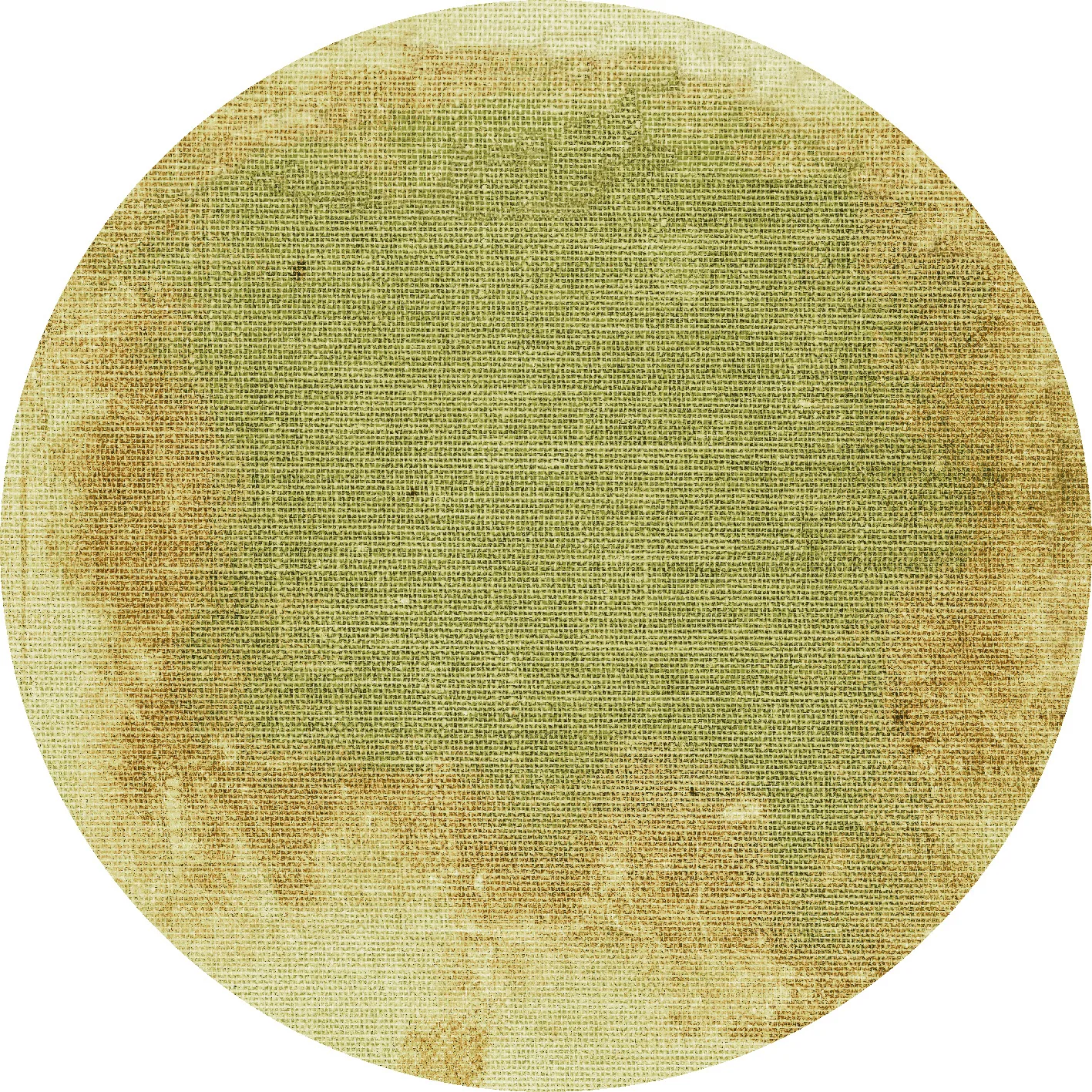 Rundt teppe - Albaida (grønn) (Størrelse: Ø 160 cm)