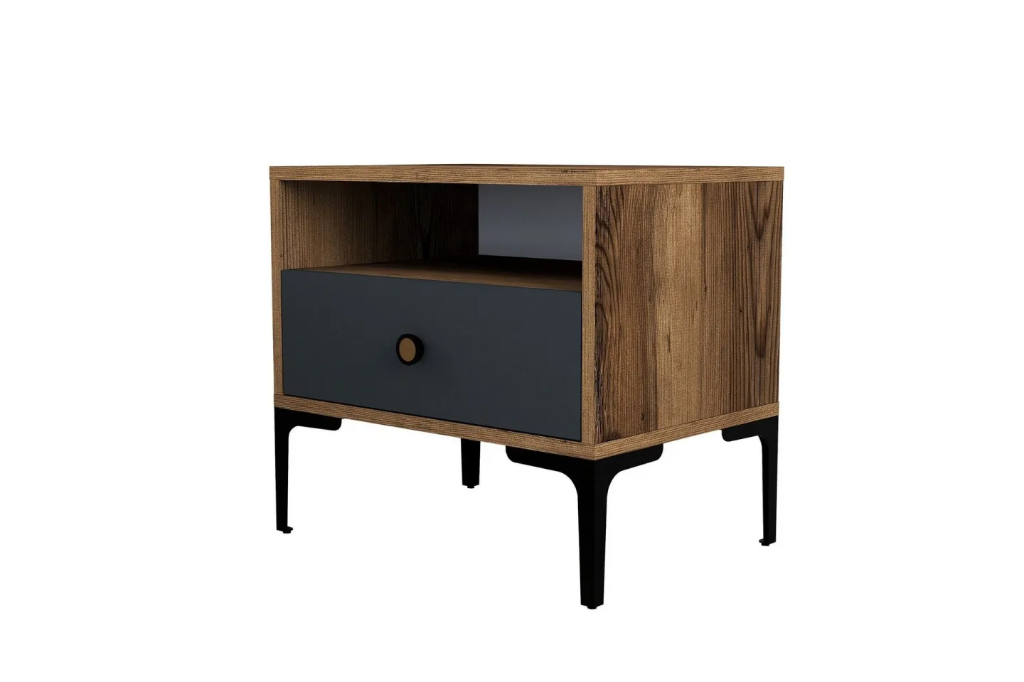 Ameias Sängbord 56x40 cm Brun/Antracit - Hanah Home