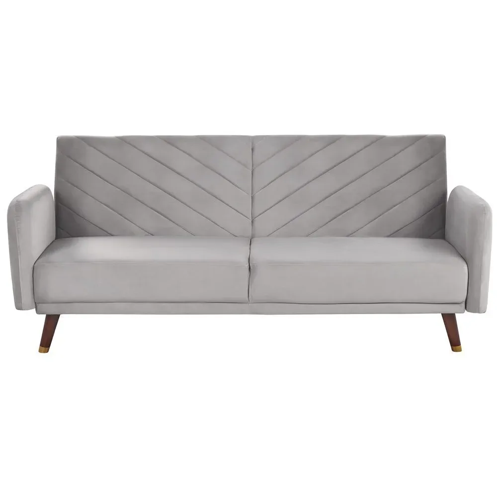 3-sits soffa Senja - Grå, mörkt trä